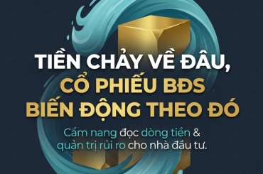TIỀN CHẢY VỀ ĐÂU, CỔ PHIẾU BẤT ĐỘNG SẢN BIẾN ĐỘNG THEO ĐÓ: CẨM NANG ĐỌC DÒNG TIỀN CHO NHÀ ĐẦU TƯ MỚI