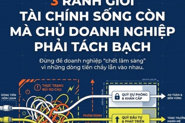 QUẢN LÝ DÒNG TIỀN DOANH NGHIỆP: 3 RANH GIỚI TÀI CHÍNH CHỦ DOANH NGHIỆP PHẢI TÁCH BẠCH