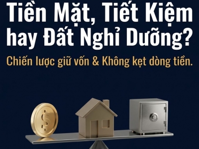 CÓ TIỀN NÊN LÀM GÌ: GỬI TIẾT KIỆM HAY MUA ĐẤT NGHỈ DƯỠNG ĐỂ KHÔNG KẸT VỐN?