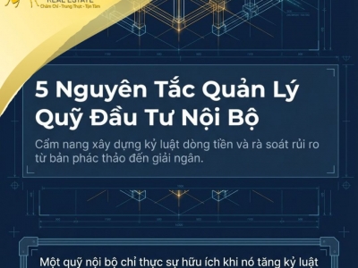 5 NGUYÊN TẮC QUẢN LÝ QUỸ ĐẦU TƯ NỘI BỘ ĐỂ HẠN CHẾ RỦI RO VÀ GIỮ KỶ LUẬT DÒNG TIỀN