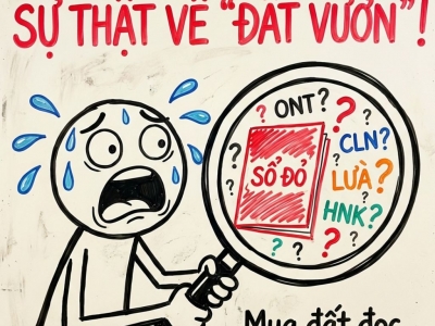 PHÂN BIỆT ĐẤT THỔ CƯ, ĐẤT VƯỜN VÀ ĐẤT NÔNG NGHIỆP TRÊN SỔ ĐỎ